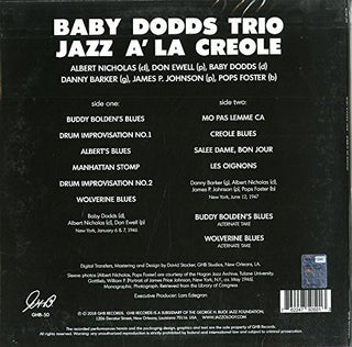 Baby Dodds Trio : Jazz À La Creole (LP, RE, Tra)
