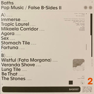 Baths : Pop Music / False B-Sides II (LP, Cre)