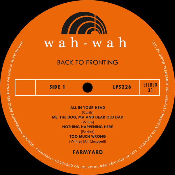 Farmyard : Back To Fronting (LP, Album, Ltd, RE)