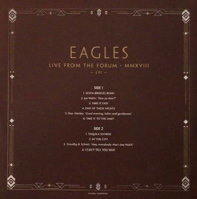 Eagles : Live From The Forum MMXVIII (4xLP, Album, 180)
