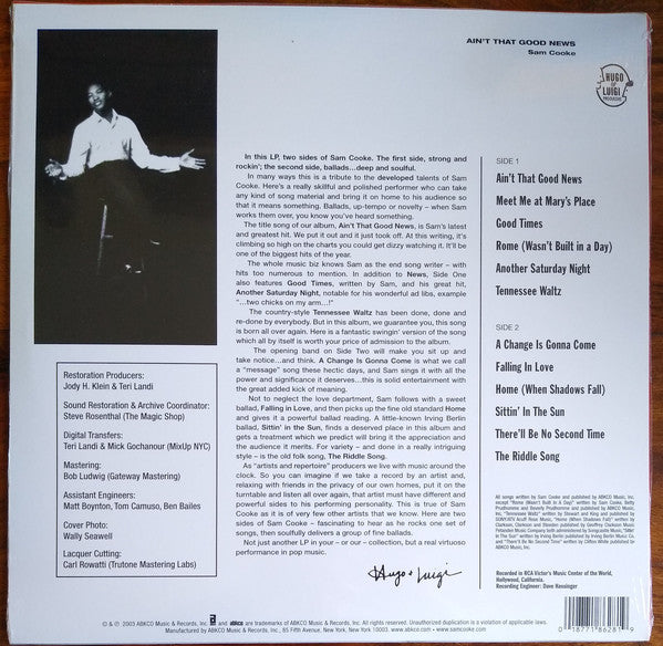 Sam Cooke : Ain't That Good News (LP, Album, RE, RM, 180)