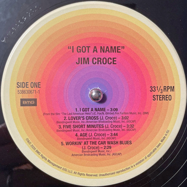 Jim Croce : I Got A Name (LP, Album)