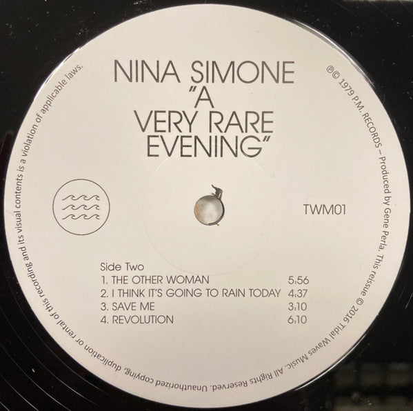 Nina Simone : A Very Rare Evening (LP, Album, Ltd, RE, RP)