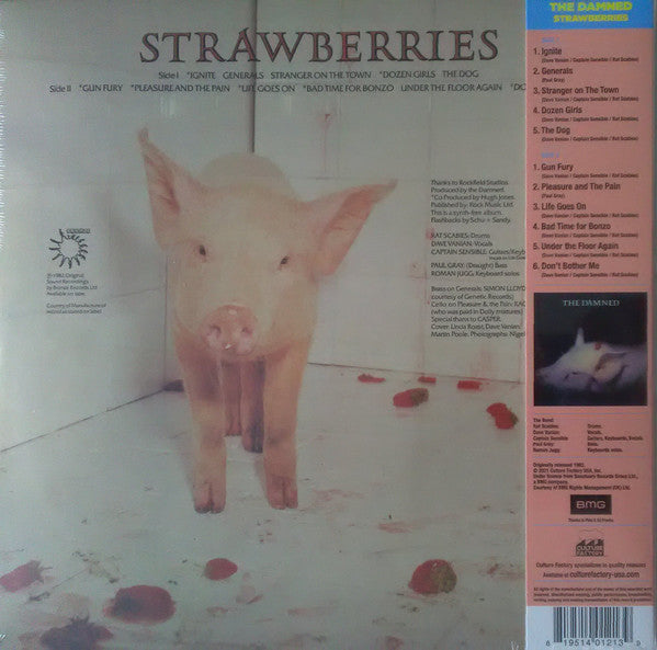 The Damned : Strawberries (LP, Album, Dlx, RE, Red)