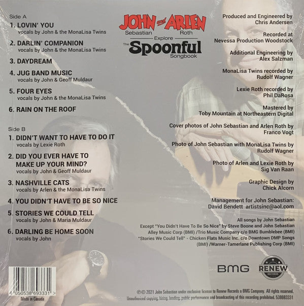 John Sebastian And Arlen Roth : Explore The Spoonful Songbook (LP)