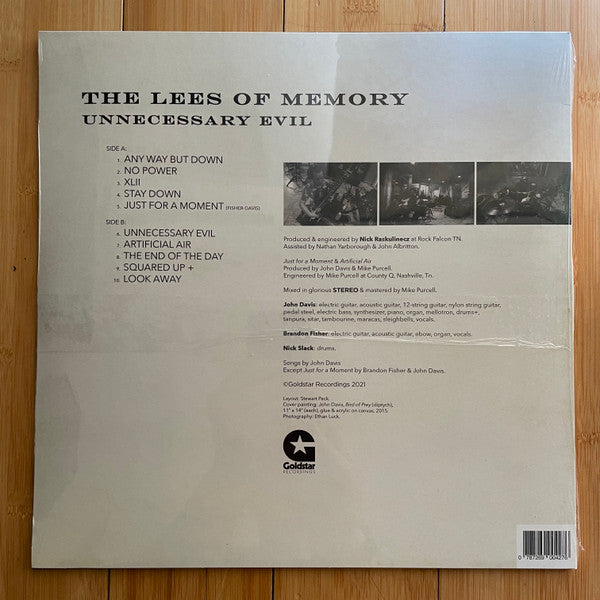 The Lees Of Memory : Unnecessary Evil (LP, Album, Tur)