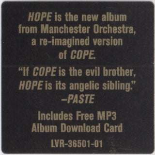 Manchester Orchestra : Hope (LP, Album)